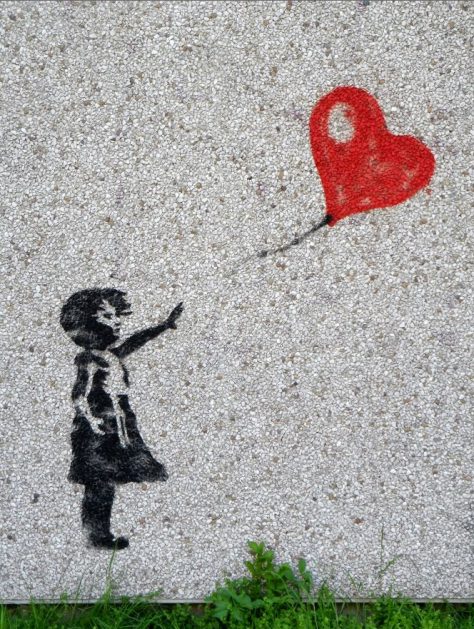 Mädchen-Ballon-Liebe-Sehnsucht